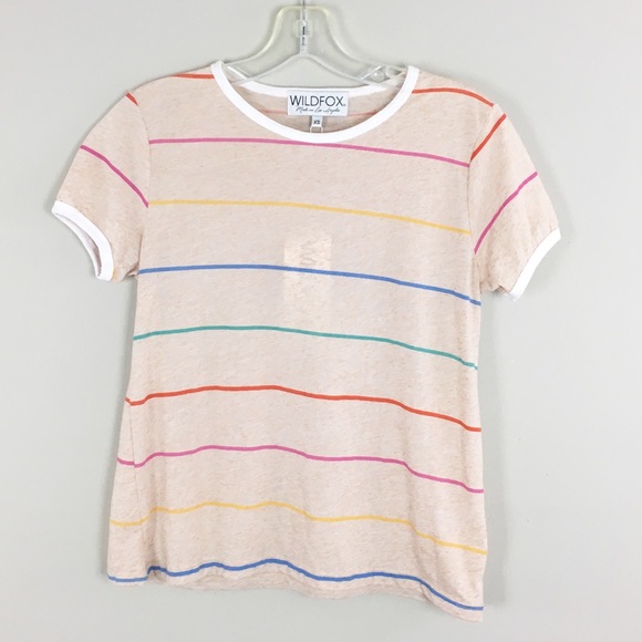 Wildfox Tops - WILDFOX | Colorful Striped Tee - M1